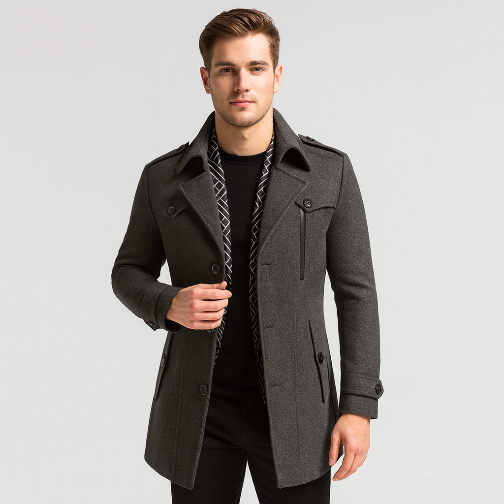 Kurzer Wollmantel Männer Winter Warm - BerlinGlamour