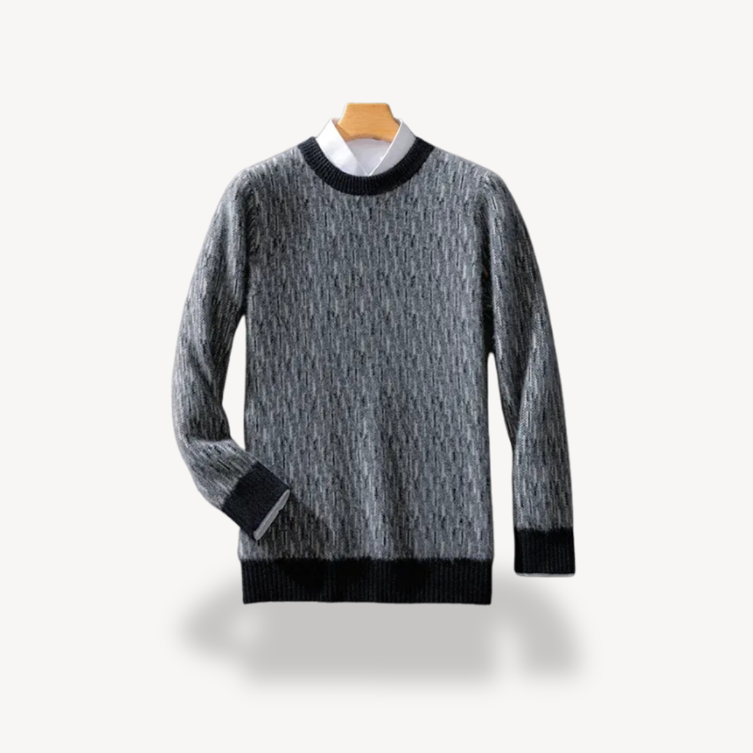 Wollstrickpullover mit Rundhalsausschnitt für Herren | Loravelle 0