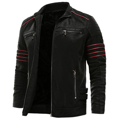Lederjacke Wolverine Style Bikerjacke Schwarz - BerlinGlamour