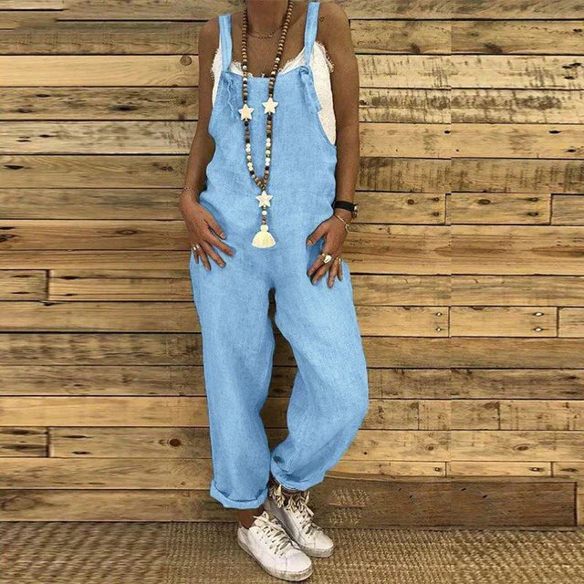 Latzhose Vintage Stil Damen Jeans