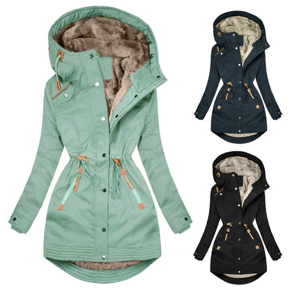 Wetterfeste Damen Parka Jacke Warm Isoliert