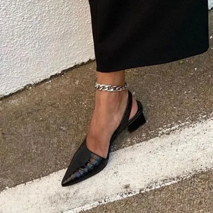 Damen Pumps Frühling Blockabsatz Elegante Schuhe