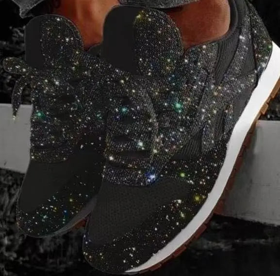 Damensneaker Glitzer Sportlich Komfortabel - BerlinGlamour