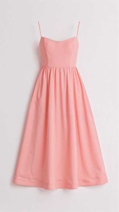 Damen A-Linie Midikleid im Ascot Stil Elegantes Kleid