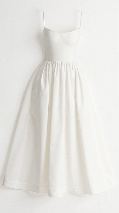 Damen A-Linie Midikleid im Ascot Stil Elegantes Kleid