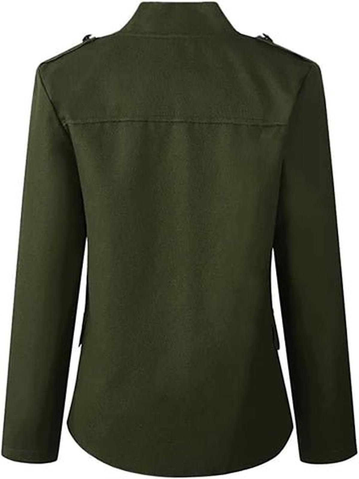 Kurze Damenjacke Lässig mit Knöpfen Vorne