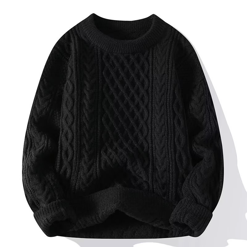 Damen Pullover Rundhals Strukturiert Frühjahr Modern