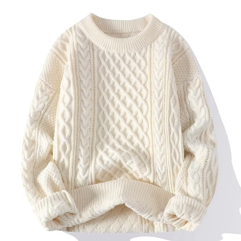 Damen Pullover Rundhals Strukturiert Frühjahr Modern - BerlinGlamour
