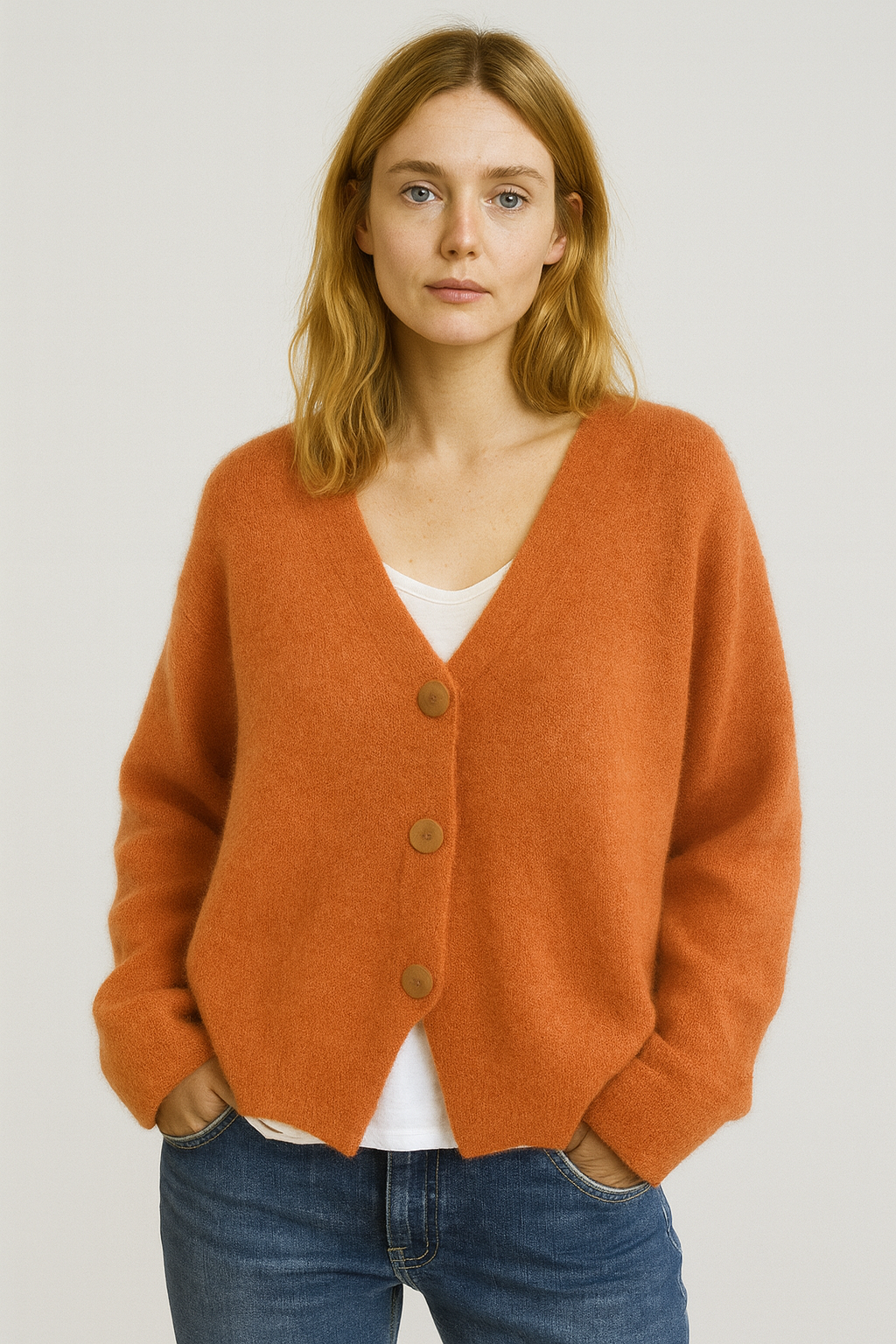 Damen Cardigan Mit Knöpfen Freizeit Modern - BerlinGlamour