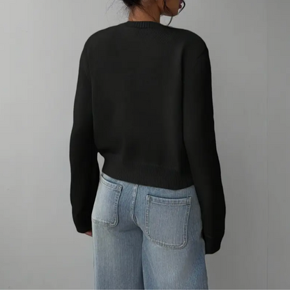 Damen Cardigan Frühling Mit Kragen Und Knöpfen
