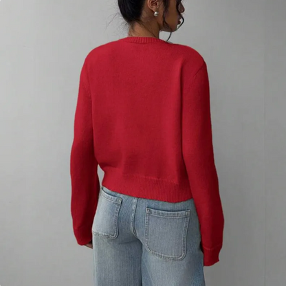 Damen Cardigan Frühling Mit Kragen Und Knöpfen