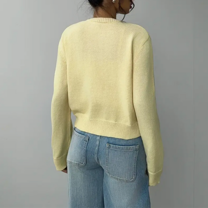 Damen Cardigan Frühling Mit Kragen Und Knöpfen