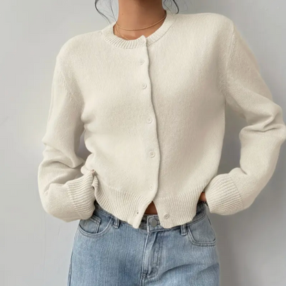 Damen Cardigan Frühling Mit Kragen Und Knöpfen