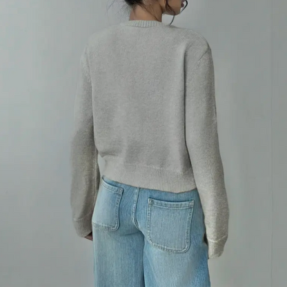 Damen Cardigan Frühling Mit Kragen Und Knöpfen