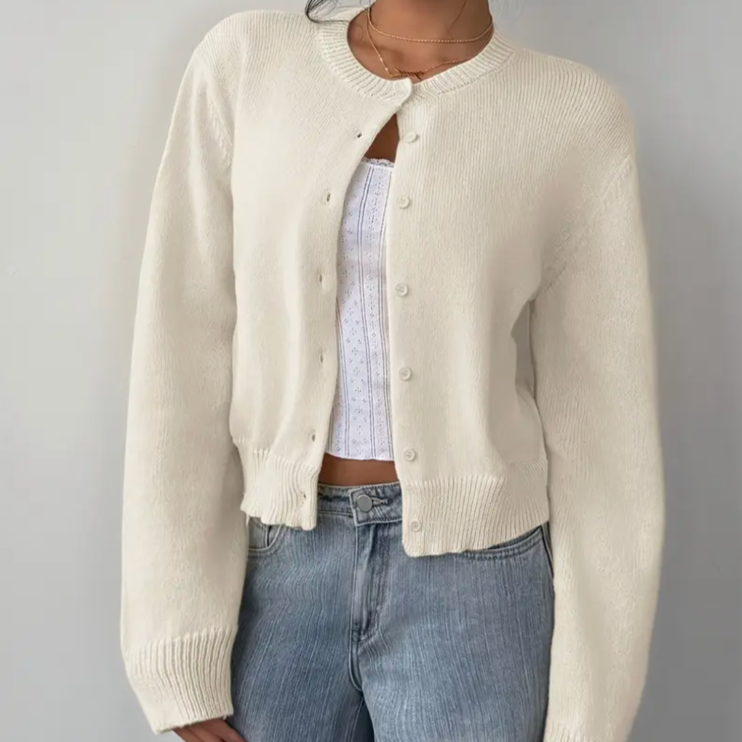 Damen Cardigan Frühling Mit Kragen Und Knöpfen - BerlinGlamour