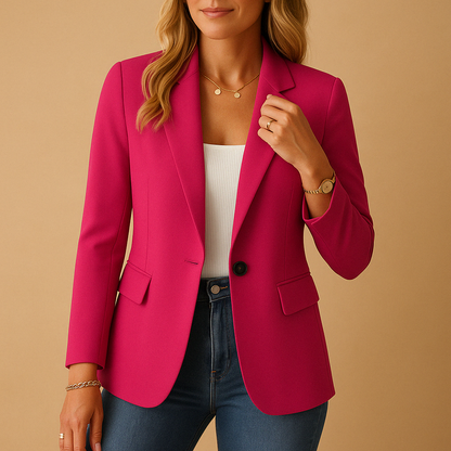 Damen Blazer Elegant Frühjahr Klassiker Slim