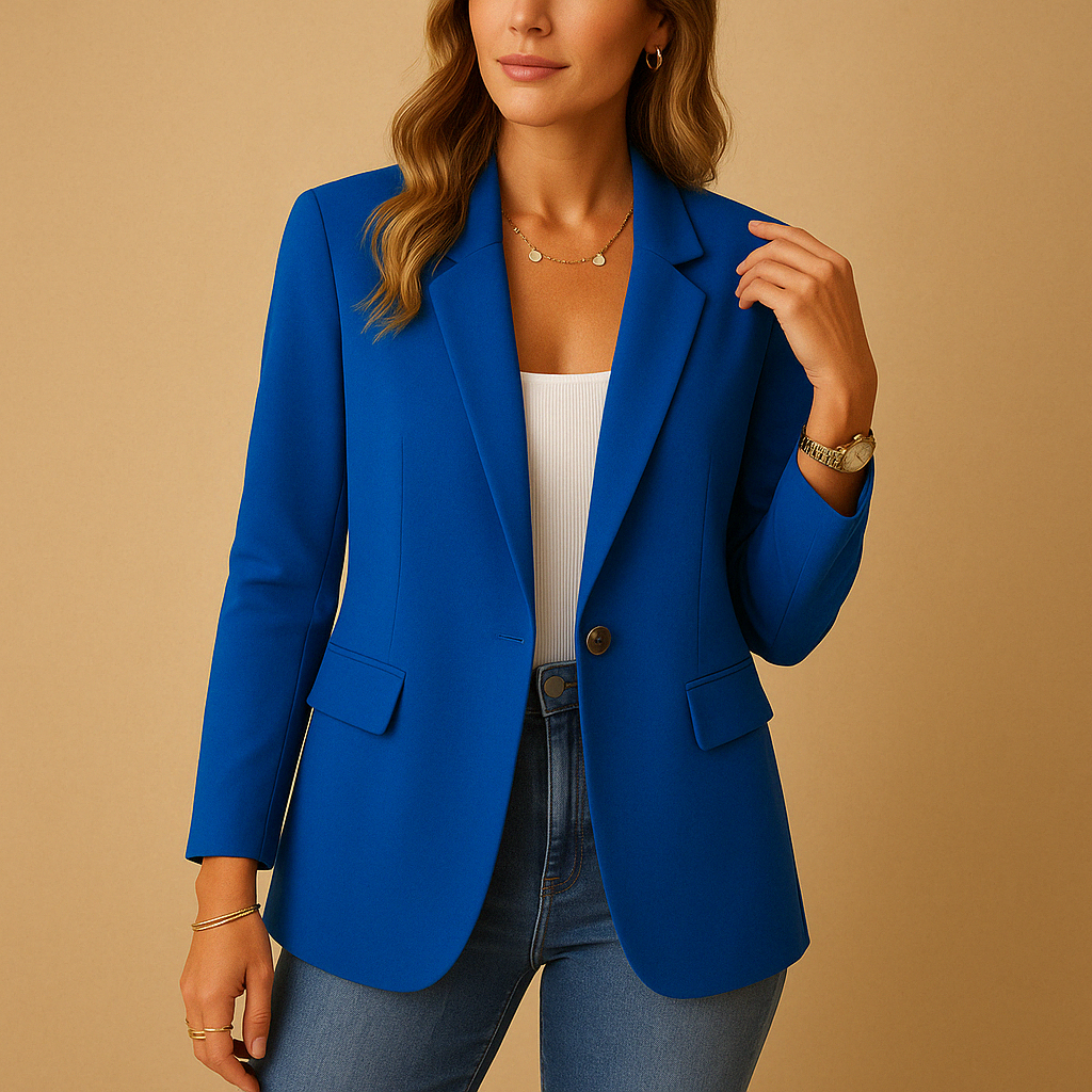 Damen Blazer Elegant Frühjahr Klassiker Slim