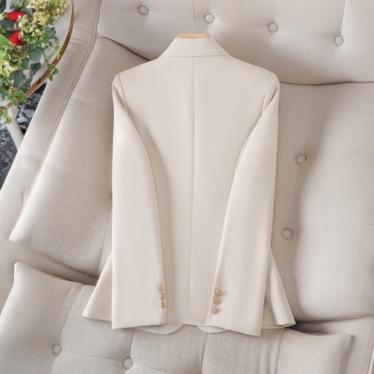 Damen Businessjacke Elegant Figurbetont Schwarz