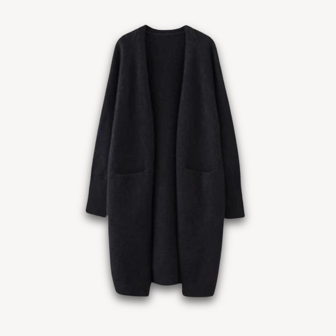 Damen Langcardigan Offen Elegant Groß