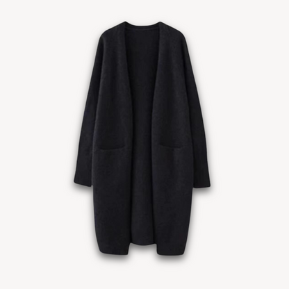 Damen Langcardigan Offen Elegant Groß