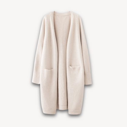 Damen Langcardigan Offen Elegant Groß - BerlinGlamour