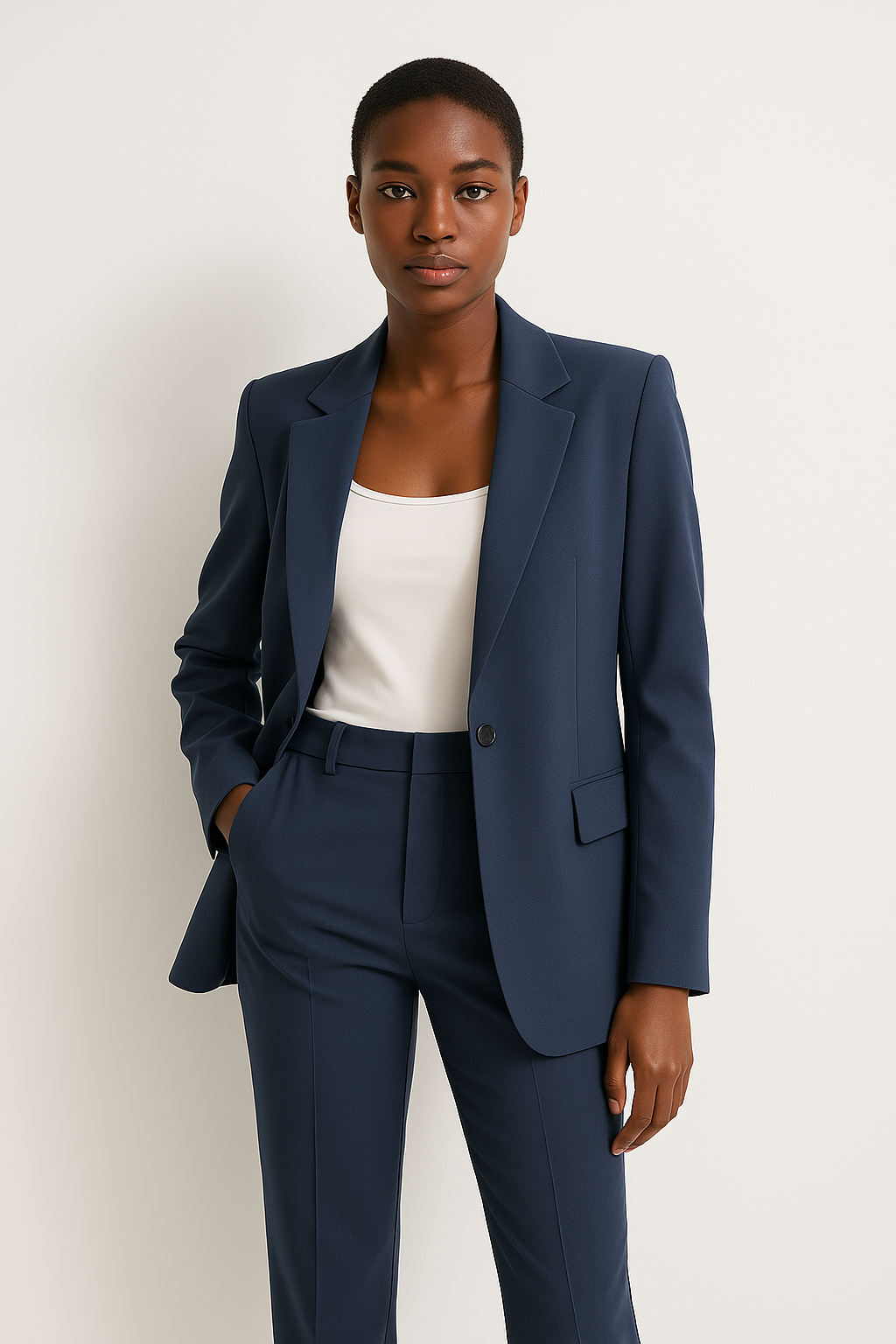 Damen Hosenanzug Set Damenbezogen Elegant Gerade - BerlinGlamour
