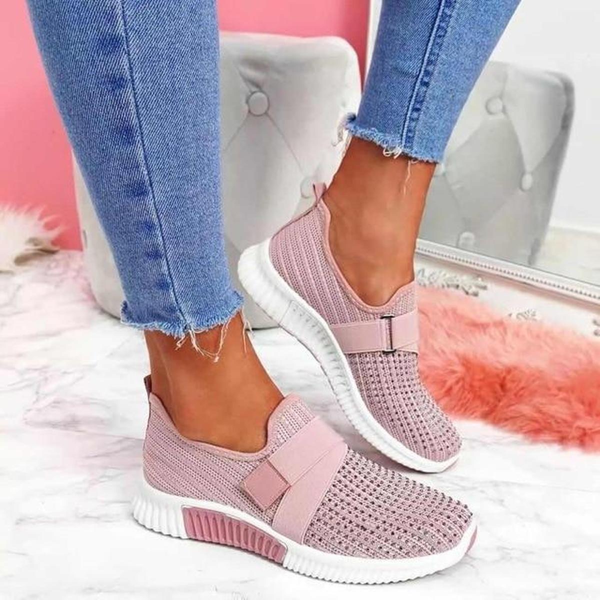 Damen Sportsneaker Modisch Elastisch Sneaker Schuhe