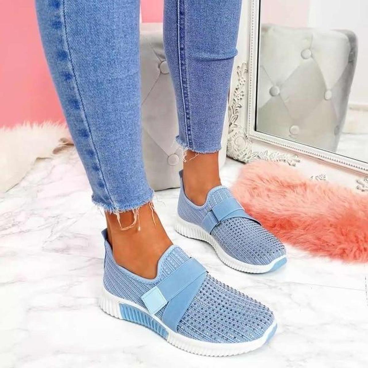 Damen Sportsneaker Modisch Elastisch Sneaker Schuhe - BerlinGlamour
