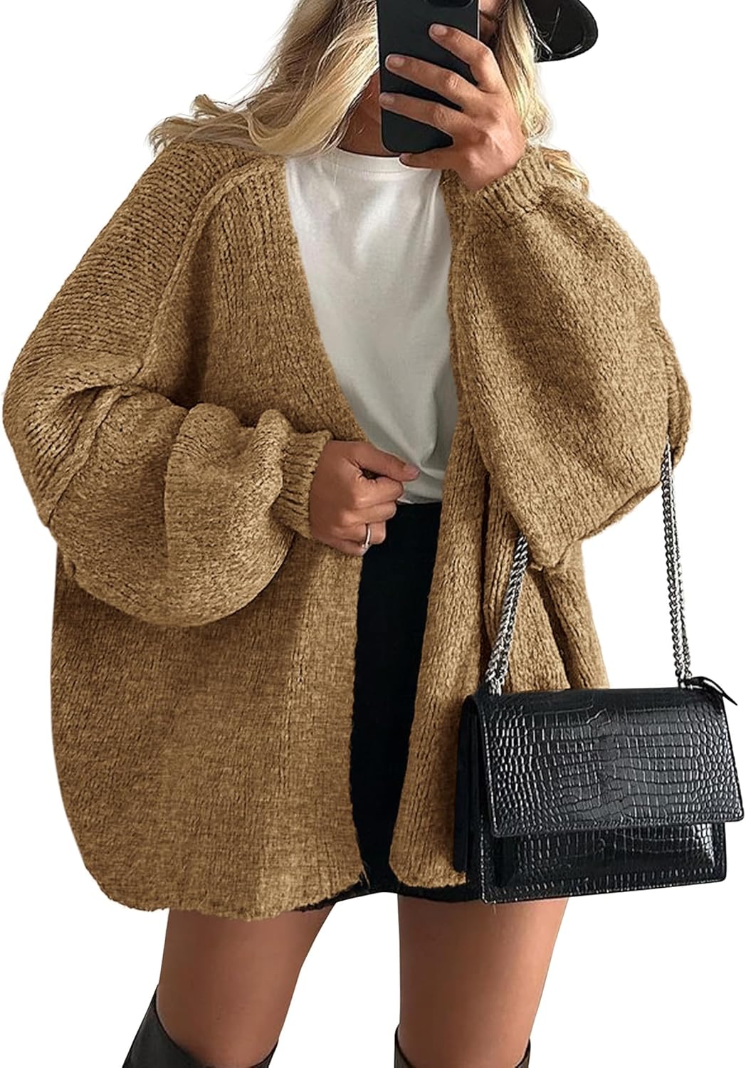 Damen Strickcardigan Frühlings Zopfmuster Pastell