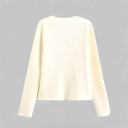 Damen Cardigan Frühling Minimalistisch Mit Knöpfen