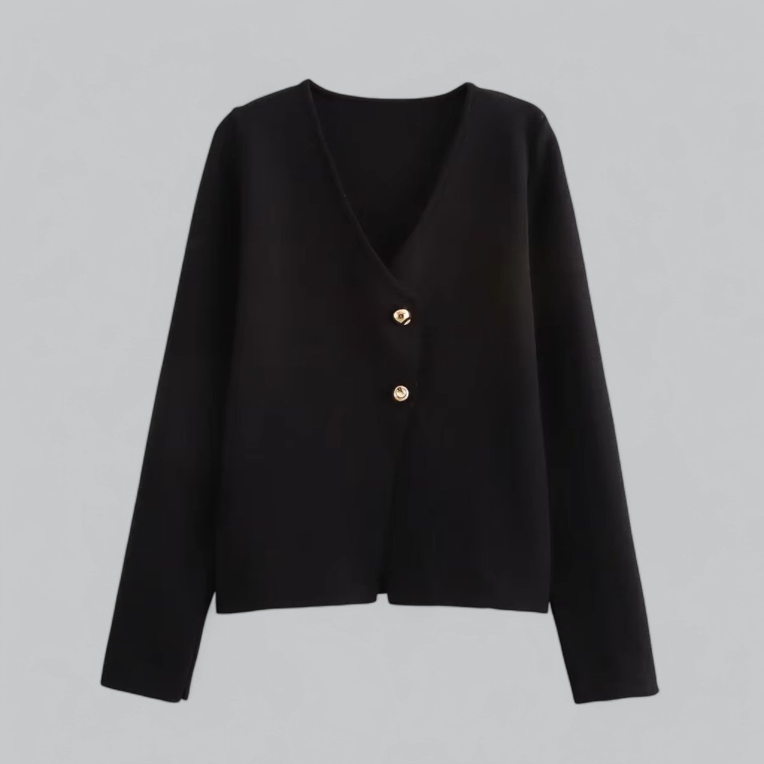 Damen Cardigan Frühling Minimalistisch Mit Knöpfen - BerlinGlamour