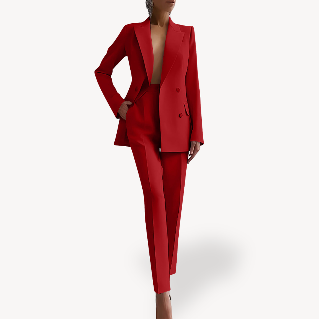 Damen Anzug-Set Elegantes Maßgeschneidert Langblazer