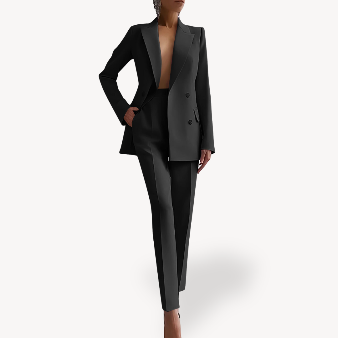 Damen Anzug-Set Elegantes Maßgeschneidert Langblazer - BerlinGlamour