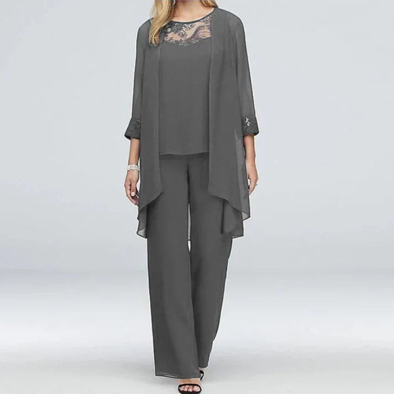 Damen Sommer Set Oberteil Hose Leicht