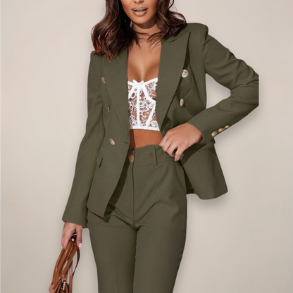 Damen Blazer-Anzug Zweiteilig Maßgeschneidert Modern