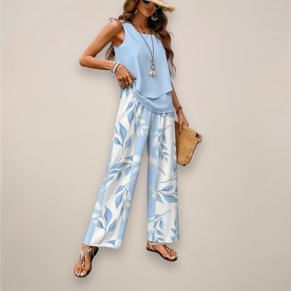 Damen Sport Set Ärmelloses Top und Hose