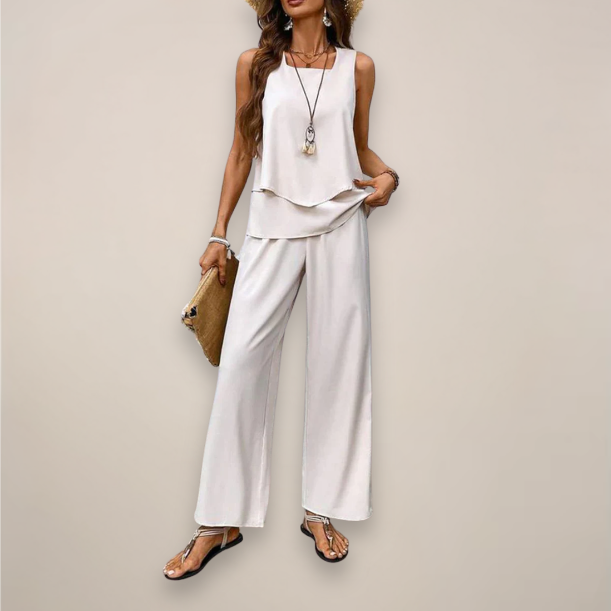 Damen Sport Set Ärmelloses Top und Hose
