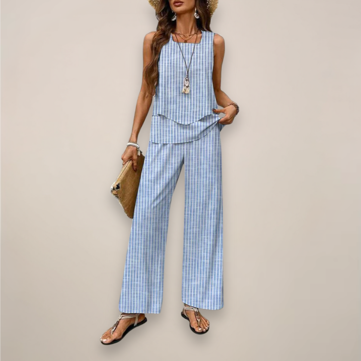 Damen Sport Set Ärmelloses Top und Hose