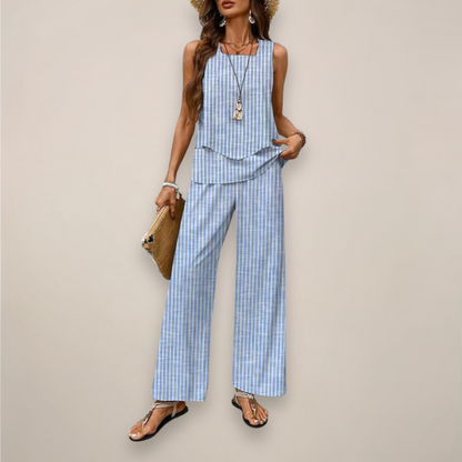 Damen Sport Set Ärmelloses Top und Hose