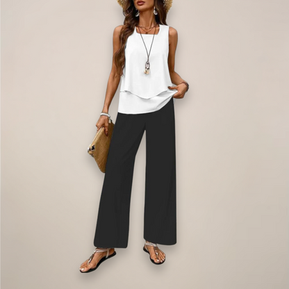 Damen Sport Set Ärmelloses Top und Hose