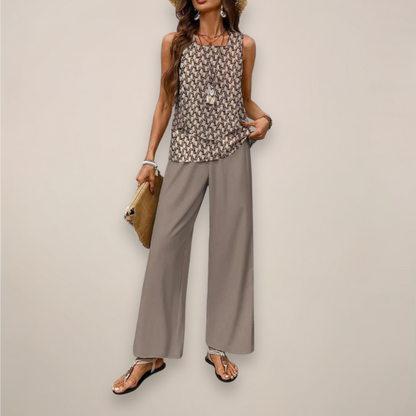 Damen Sport Set Ärmelloses Top und Hose