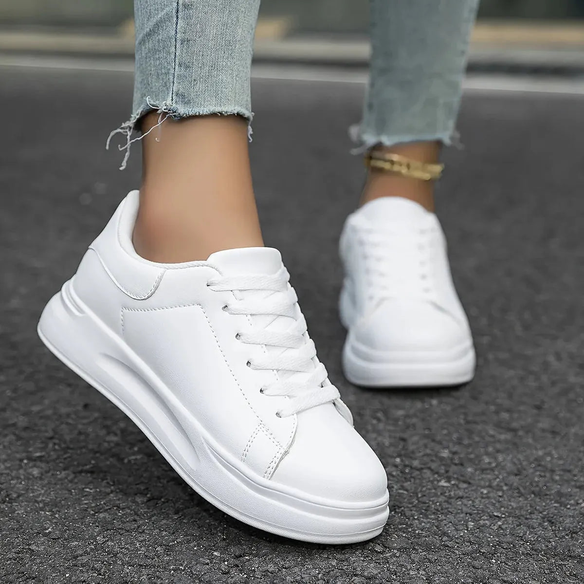 Damen Sneaker Modisch Streetstyle Bequem