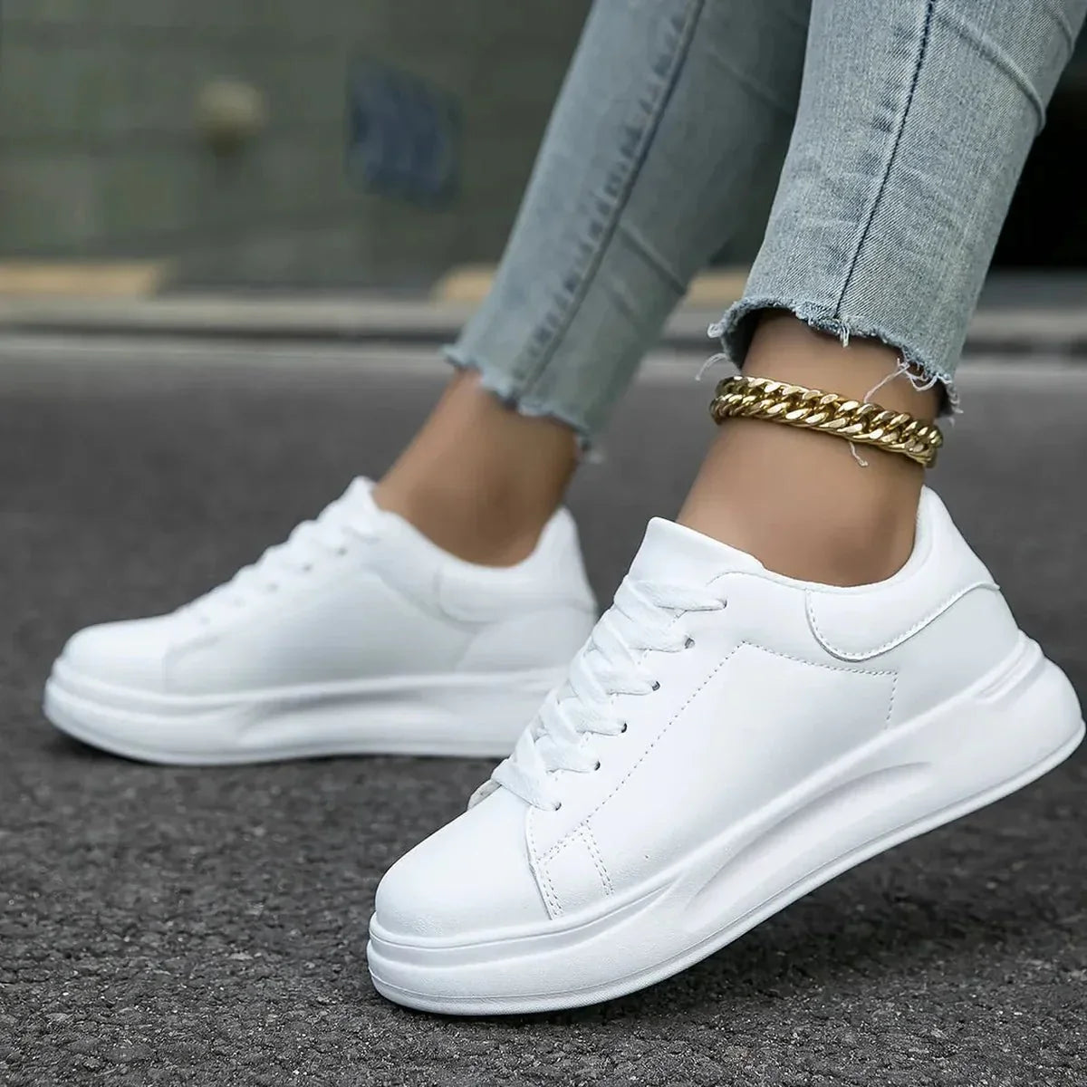 Damen Sneaker Modisch Streetstyle Bequem