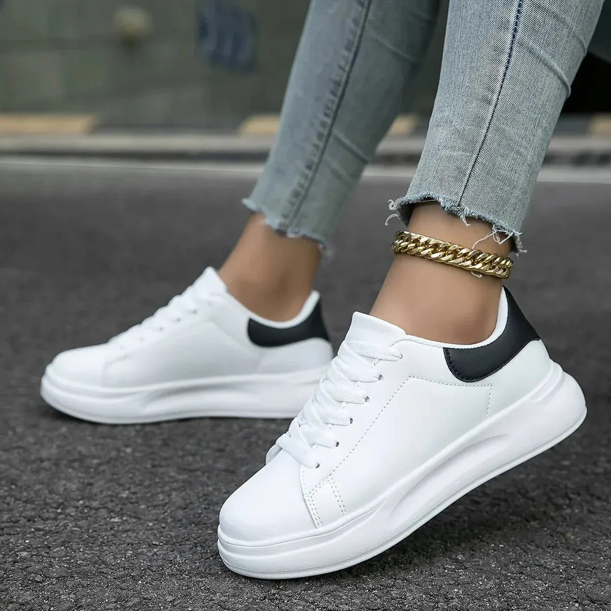 Damen Sneaker Modisch Streetstyle Bequem