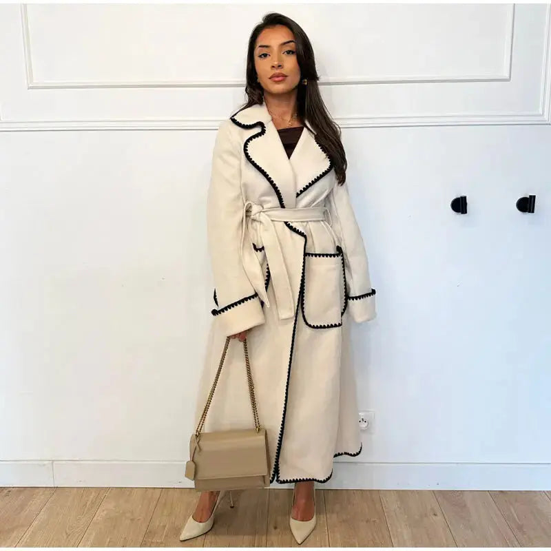 Damen Parka Mantel Revers Taschen Winter - BerlinGlamour