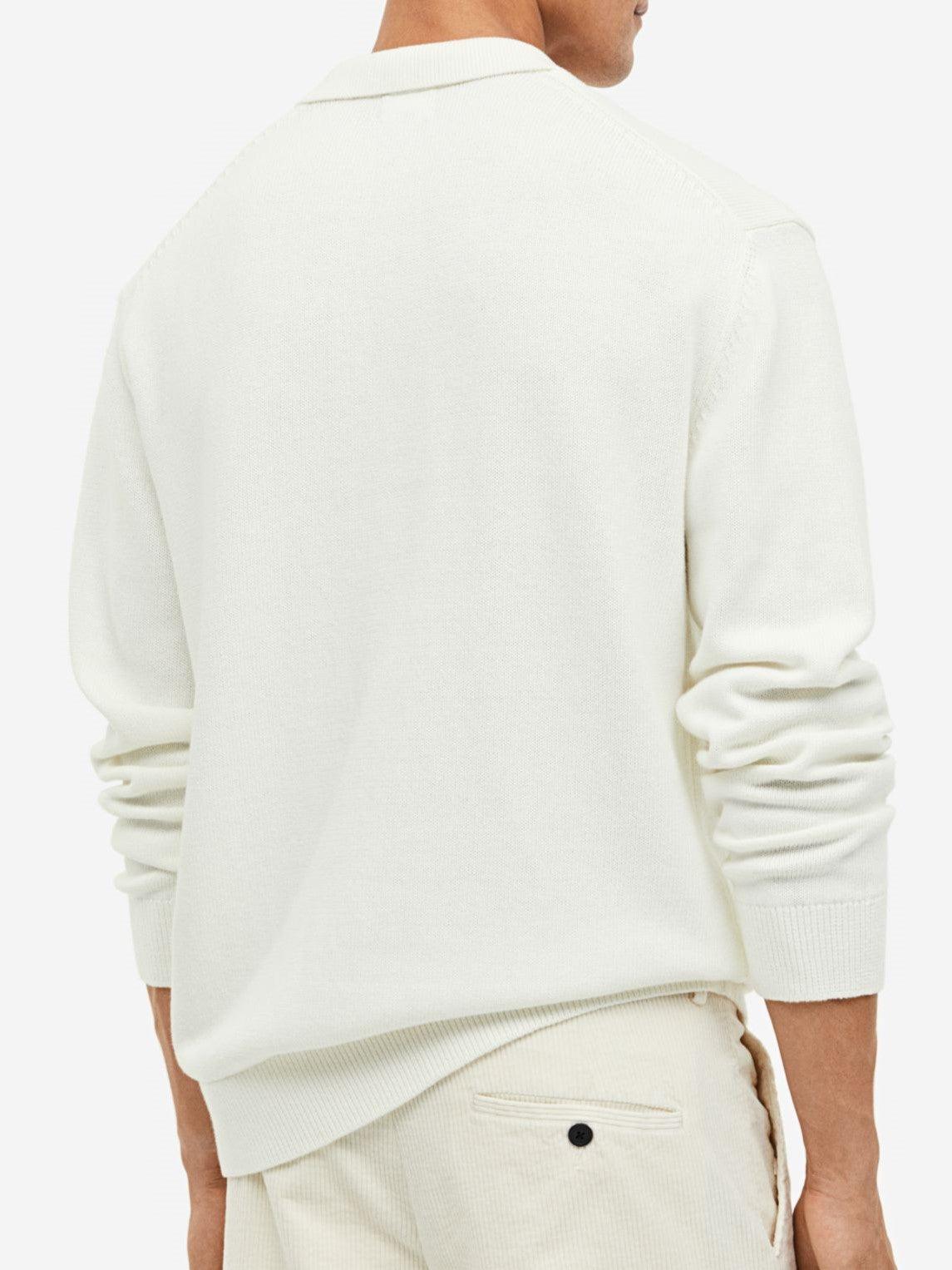 Stilvoller Pullover Offener Kragen Modern Elegante Mode