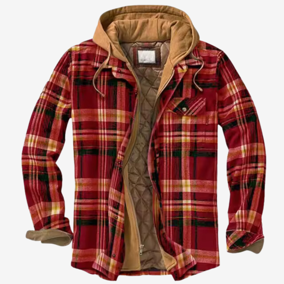 Herren Jacke Herbst Kariert Warm Elegant