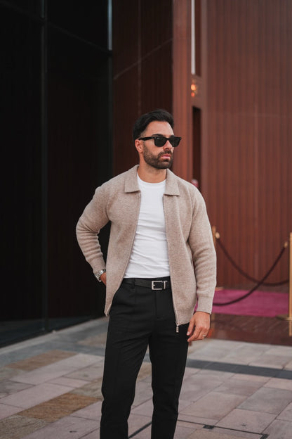 Herren Strickjacke Kaschmir Weich Elegant