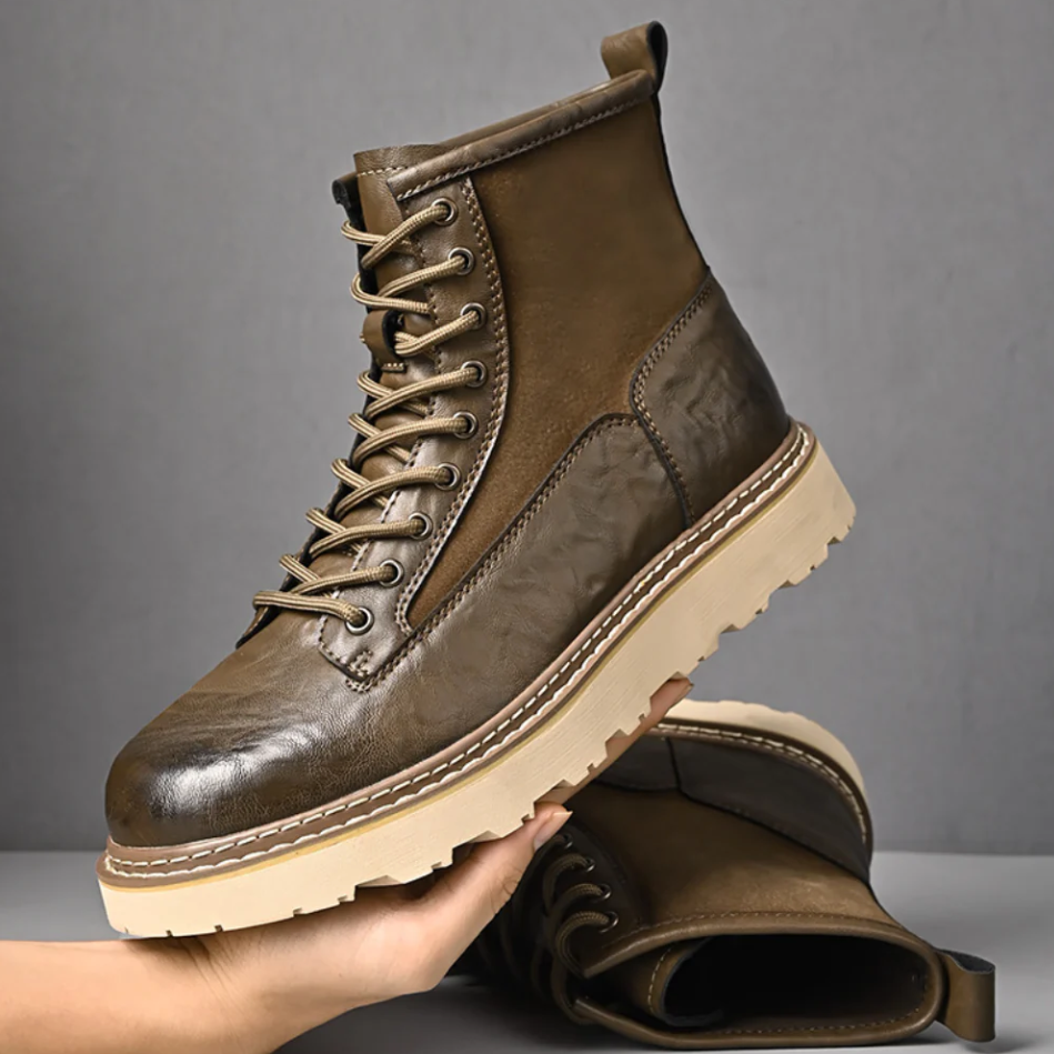 Leder Stiefel Herren Elegant Hochwertig Schwarz