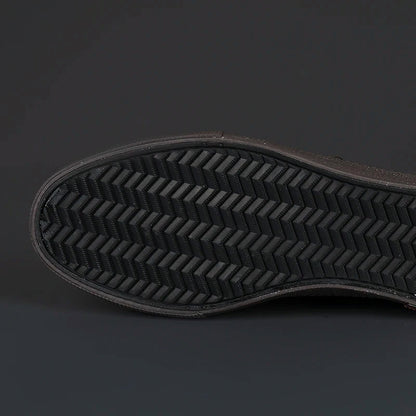 Herren Leder Sneaker Schwarz Elegantes Design